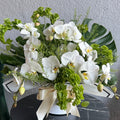 Flower arrangement "Orchid Charm" (includes hatbox)